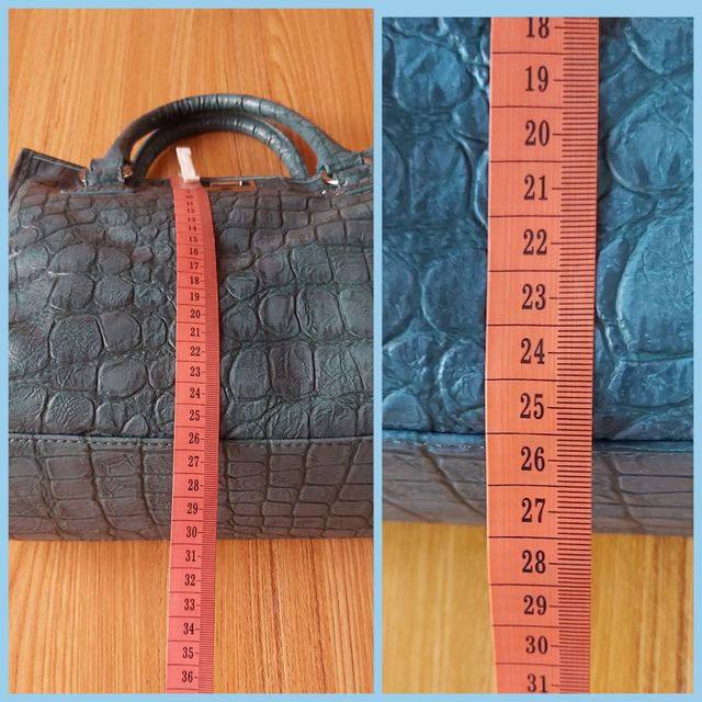 Borsa ecopelle turchese