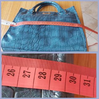 Borsa ecopelle turchese