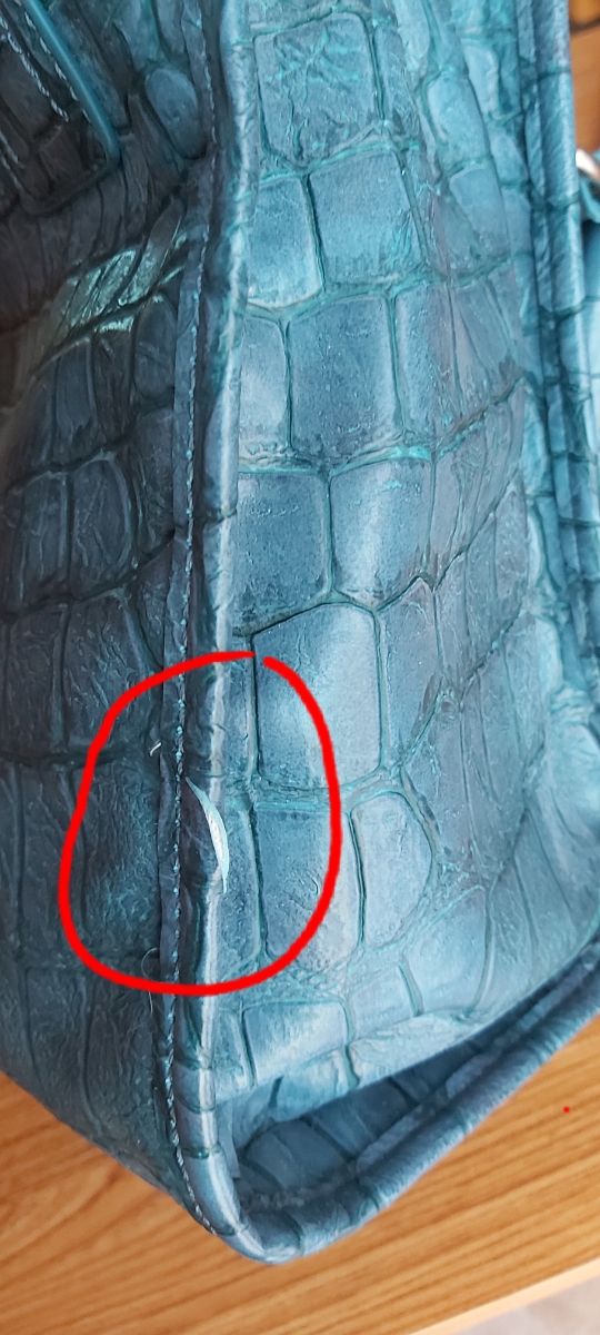 Borsa ecopelle turchese