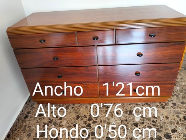 Cómoda madera 9 cajones