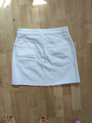 Mini Falda Vaquera Blanca nueva