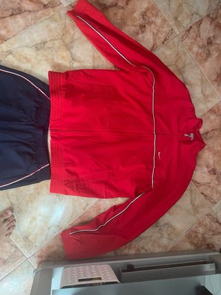 Chándal Nike vintage azul y rojo