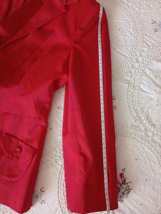 Chaqueta roja mujer - Talla 38 pero es como una S