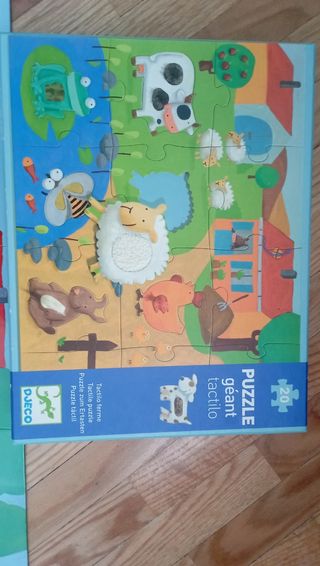 Puzzle granja 20 piezas, tactil
