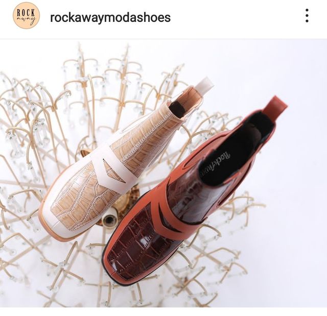 Botines beige y blancos Rockaway