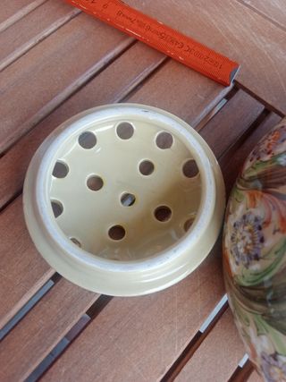 Fioriera/Incensiera Ceramica Dipinta a Mano 