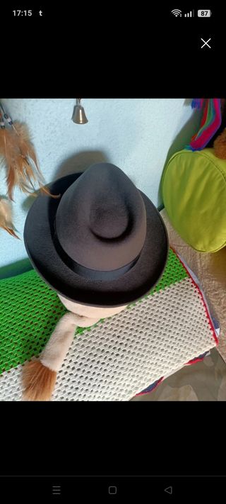 Sombrero gris fedora Sombrero Fernández & Rocha