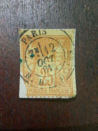 Sello Francia 25 céntimos