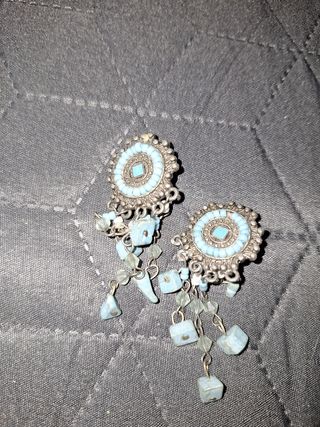Pendientes hippies turquesa
