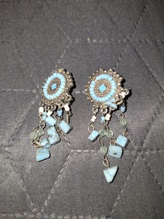 Pendientes hippies turquesa