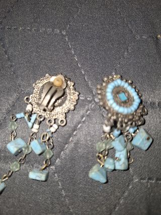 Pendientes hippies turquesa