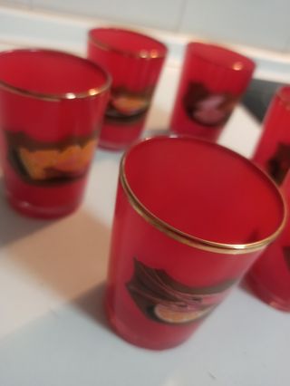 Vasitos rojos de aperitivo vintage