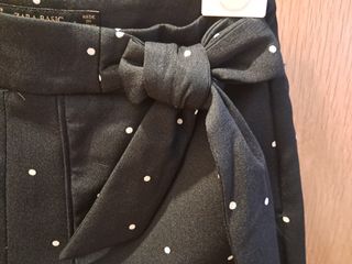 Bermuda negra lunares lazo XS