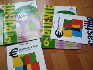 Libros puente para nuevos cursos escolares.