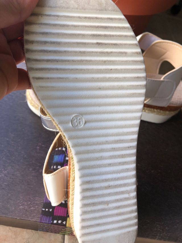 Sandalias blancas mujer - talla 36
