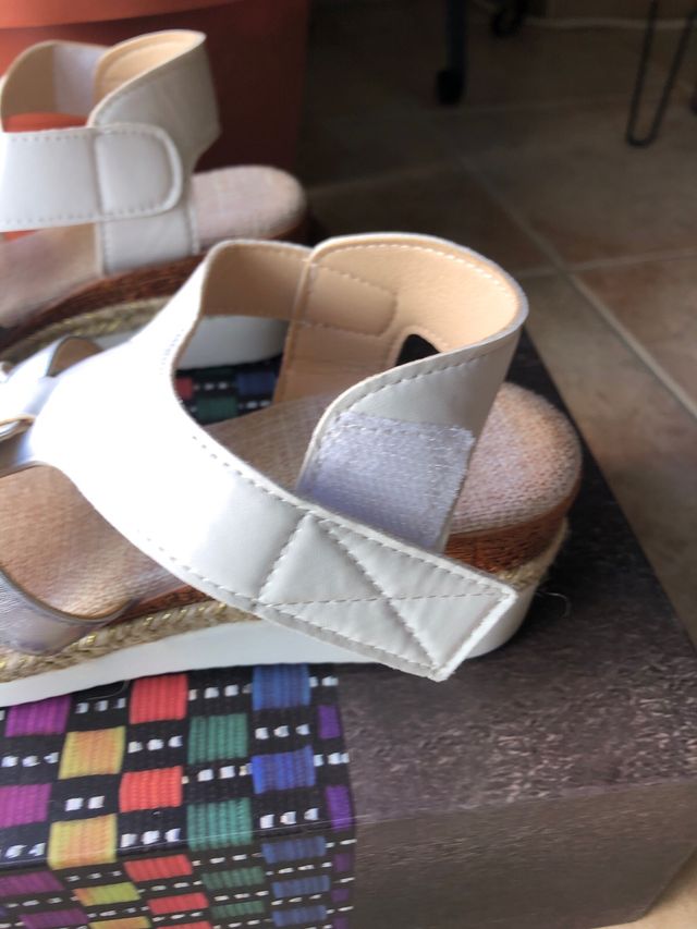 Sandalias blancas mujer - talla 36