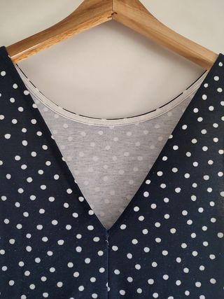 Vestido lunares azul marino