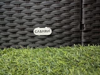 Tumbona doble ratán - beige y negra