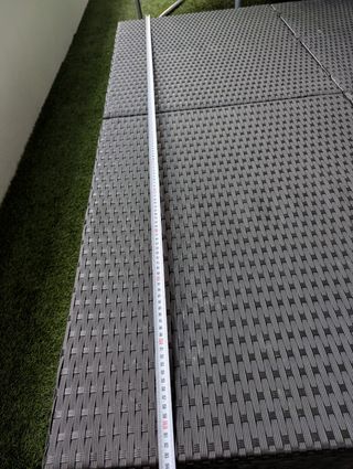 Tumbona doble ratán - beige y negra