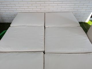 Tumbona doble ratán - beige y negra