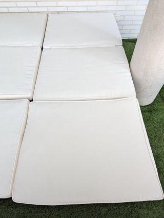 Tumbona doble ratán - beige y negra