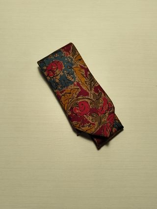 Corbata Dustin, seda natural, multicolor vintage