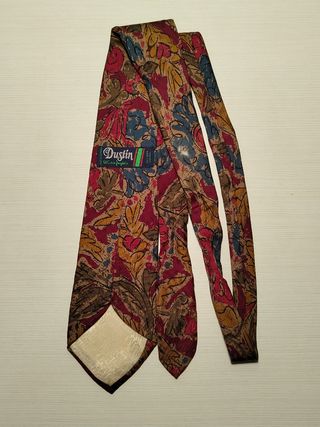 Corbata Dustin, seda natural, multicolor vintage
