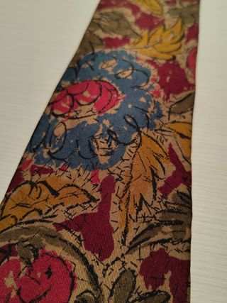 Corbata Dustin, seda natural, multicolor vintage