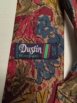Corbata Dustin, seda natural, multicolor vintage