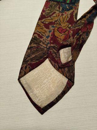 Corbata Dustin, seda natural, multicolor vintage