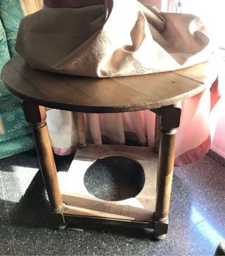 Mesa camilla redonda 80cm. madera