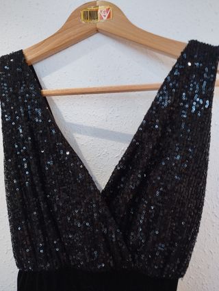 Vestido cóctel negro talla S