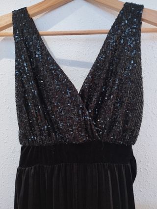 Vestido cóctel negro talla S