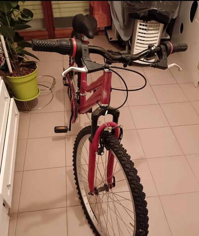 Bicicletta rossa usata