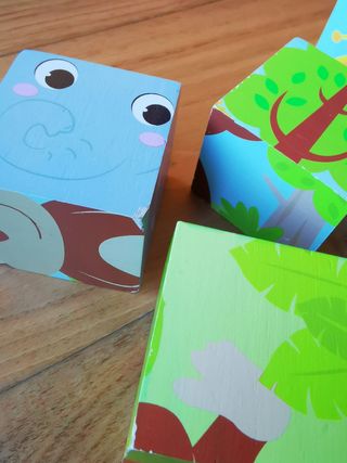 Puzzle cubos madera Juguetes para bebés