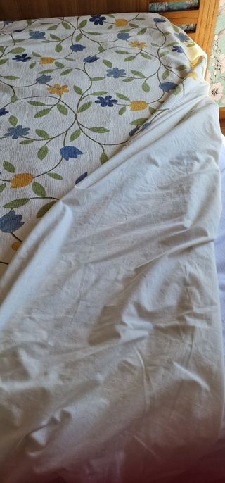 Funda nórdica algodón 100%, azul y blanca