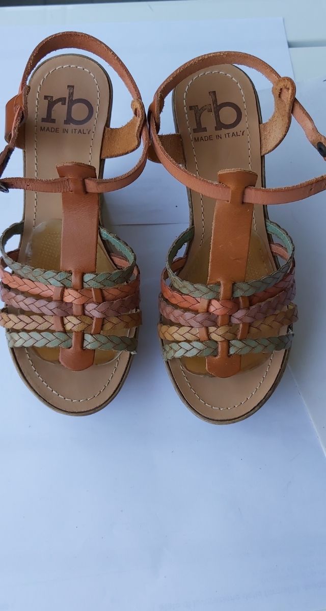 Sandali con zeppa e plateau RoccoBarocco multicolo