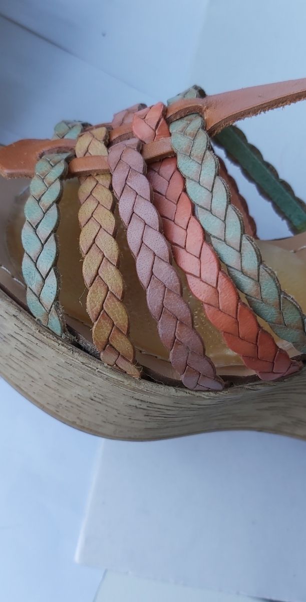 Sandali con zeppa e plateau RoccoBarocco multicolo