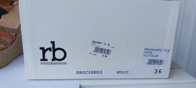 Sandali con zeppa e plateau RoccoBarocco multicolo