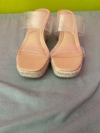 Sandalias cuña Primark transparentes - 44