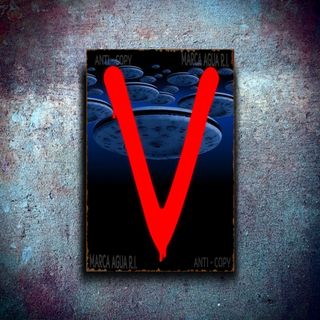 PLACA METALICA V VISITANTES CARTEL METAL DECORA