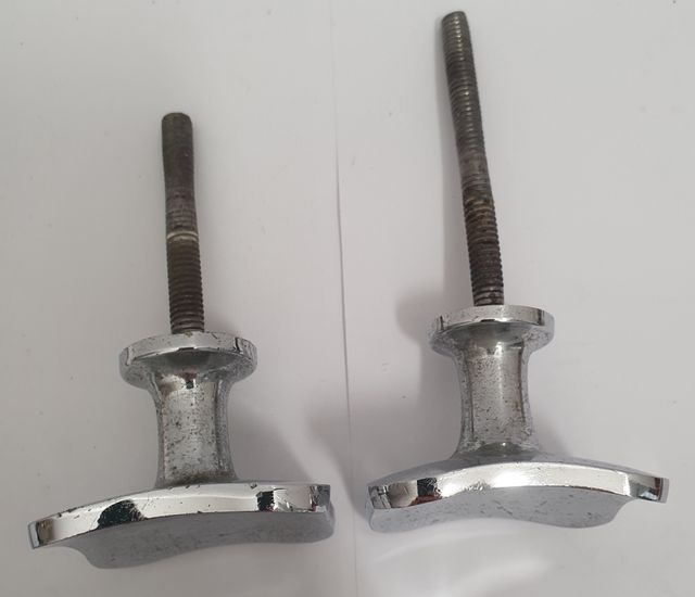 Maniglie antiche cromate - 2 pz