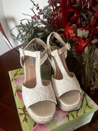 Sandalias novia TIA - Blancas - Talla 38