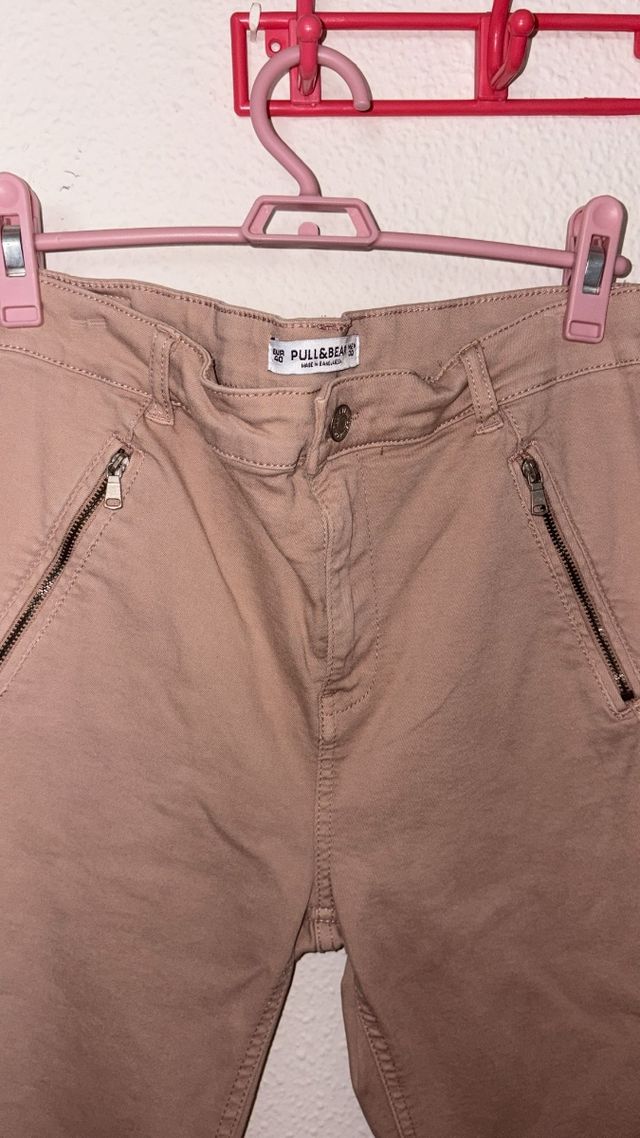 Pantalones Pull&Bear beige - Talla 40