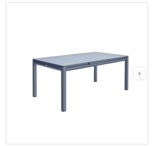 Mesa exterior extensible gris metalica