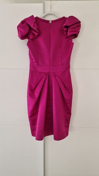vestido de fiesta color buganvilla coosy .tS