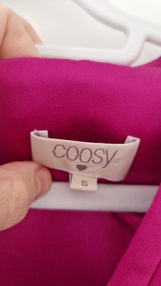 vestido de fiesta color buganvilla coosy .tS