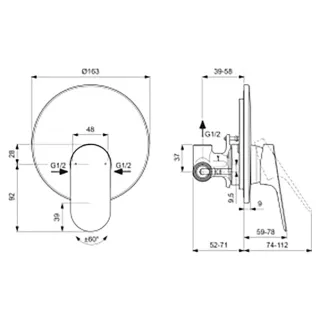 Grifo empotrado Ideal Standard LYNETH para ducha