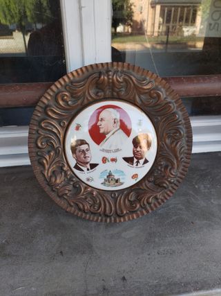 Piatto vintage Kennedy - Papa Giovanni XXIII