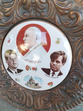 Piatto vintage Kennedy - Papa Giovanni XXIII
